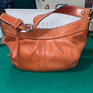 orange coach purse